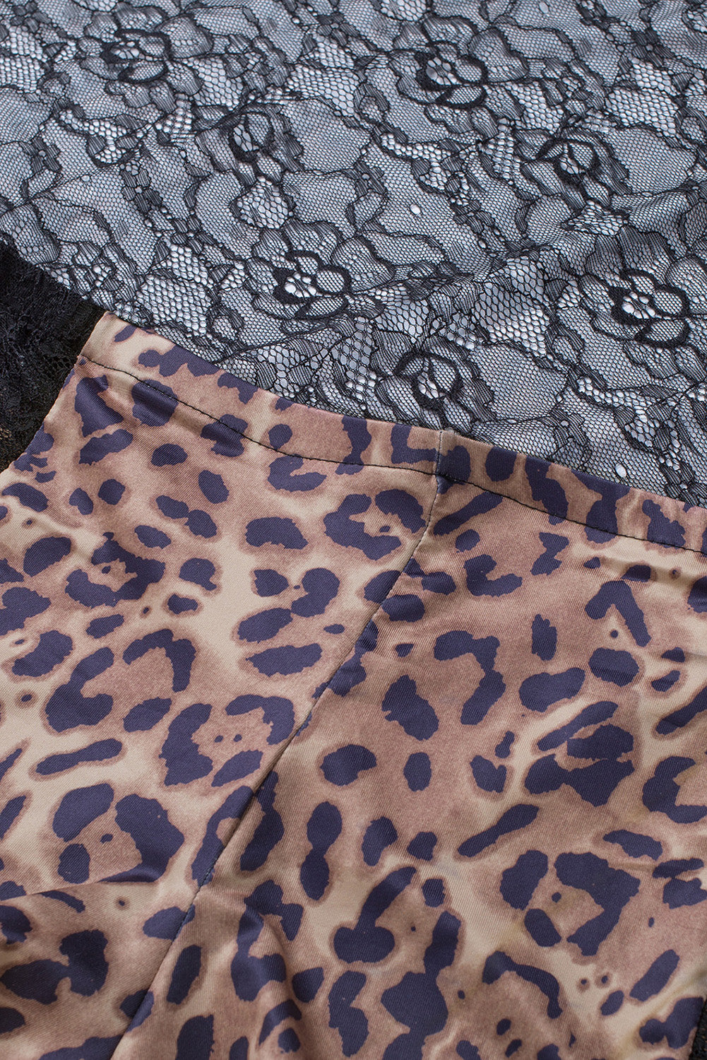 Leopard Plus Size Leopard Cami Shorts Two-Piece Lingerie Set
