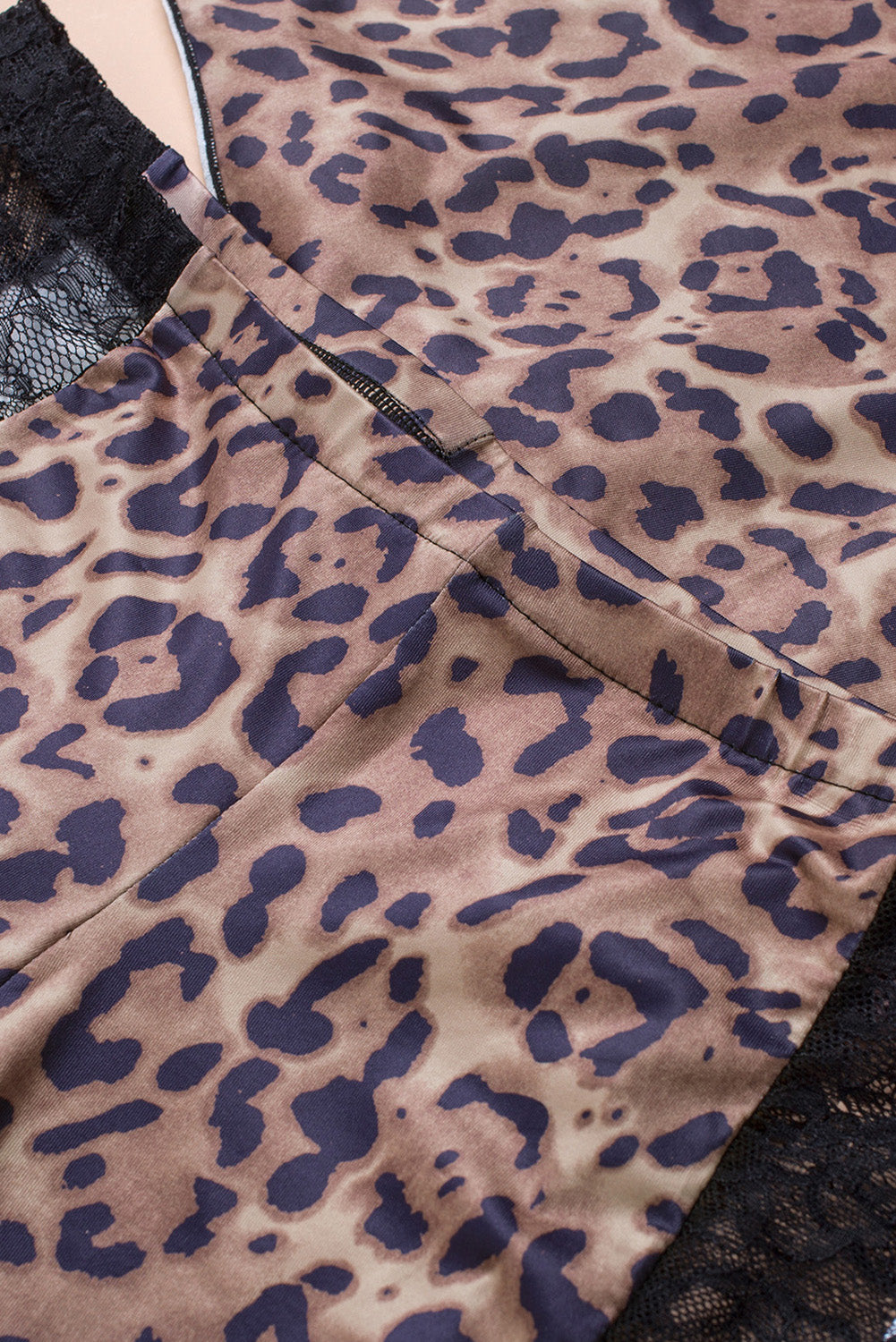 Leopard Plus Size Leopard Cami Shorts Two-Piece Lingerie Set