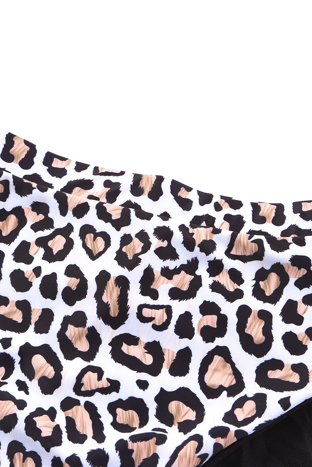 Leopard Print U-Neck High Waist Bikini Swimwear