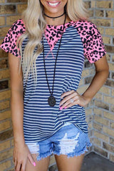 Leopard Stripe Fashion Top
