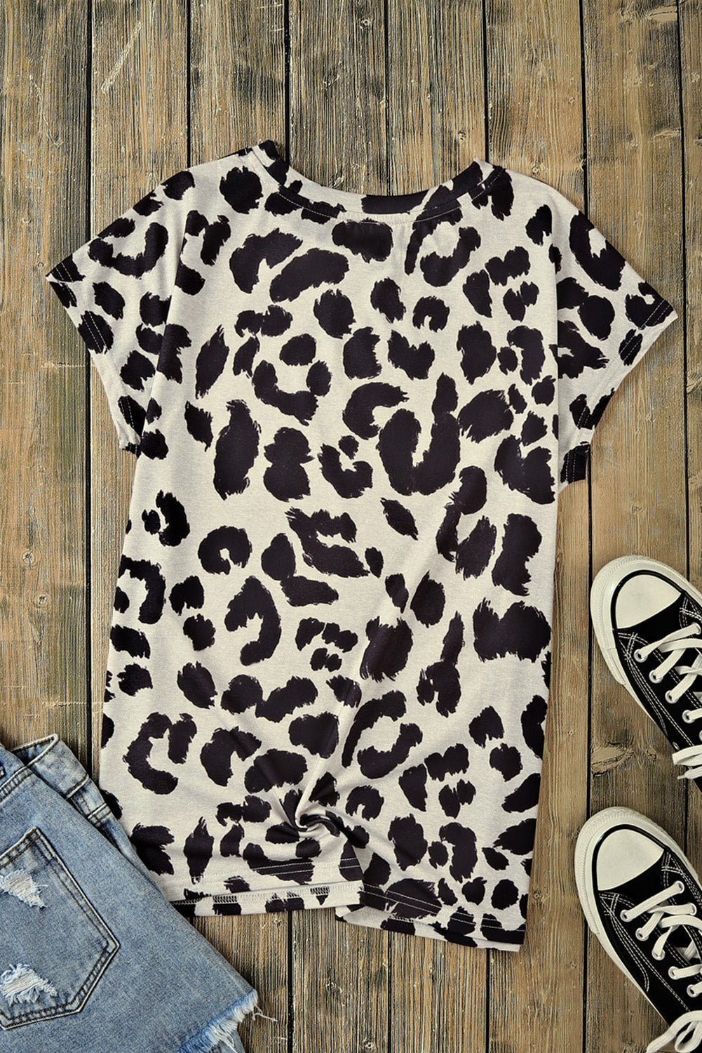 Leopard Western Cow Spots Printed Pumpkin Graphic T-shirt
