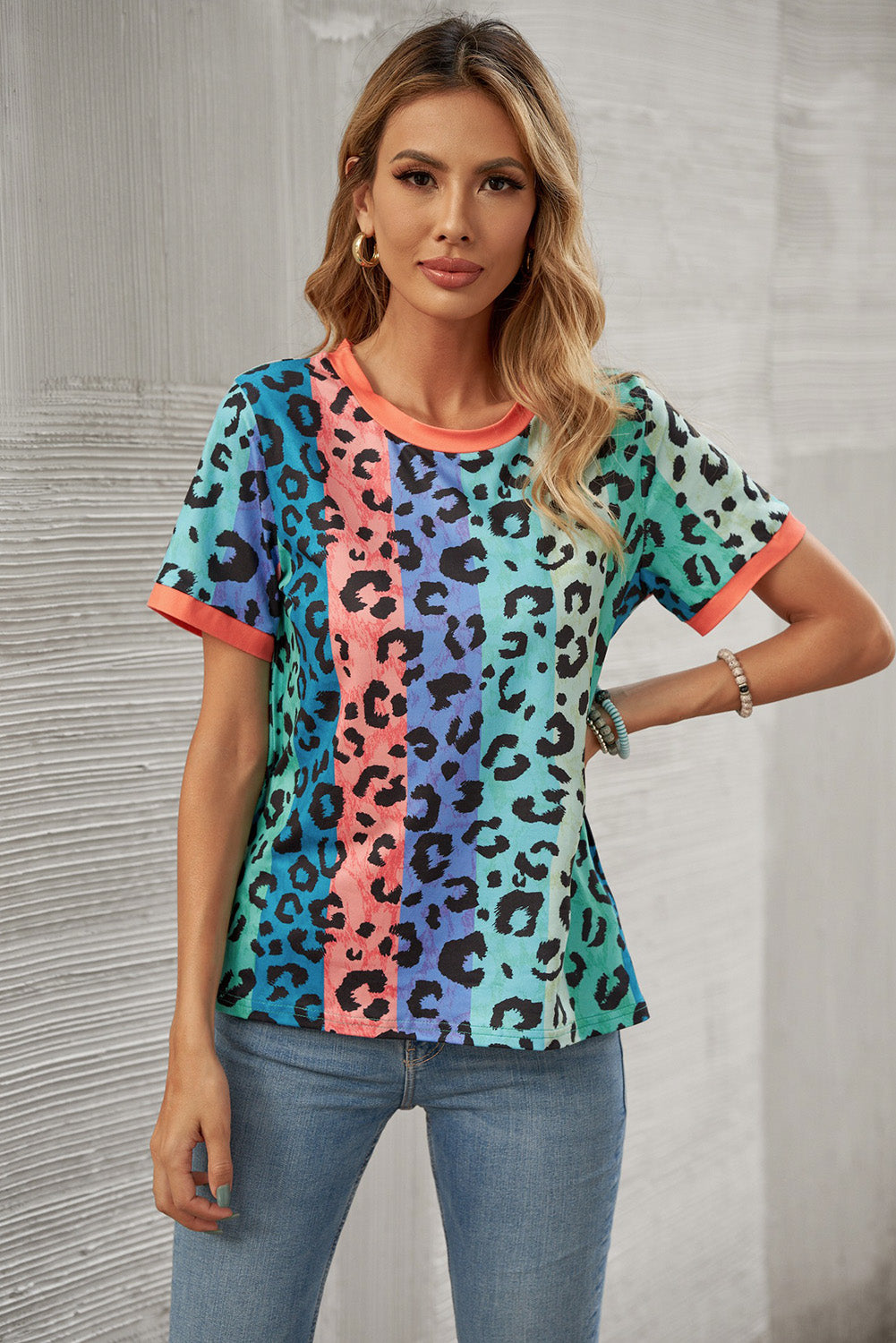 Multicolor Base Leopard T-Shirt