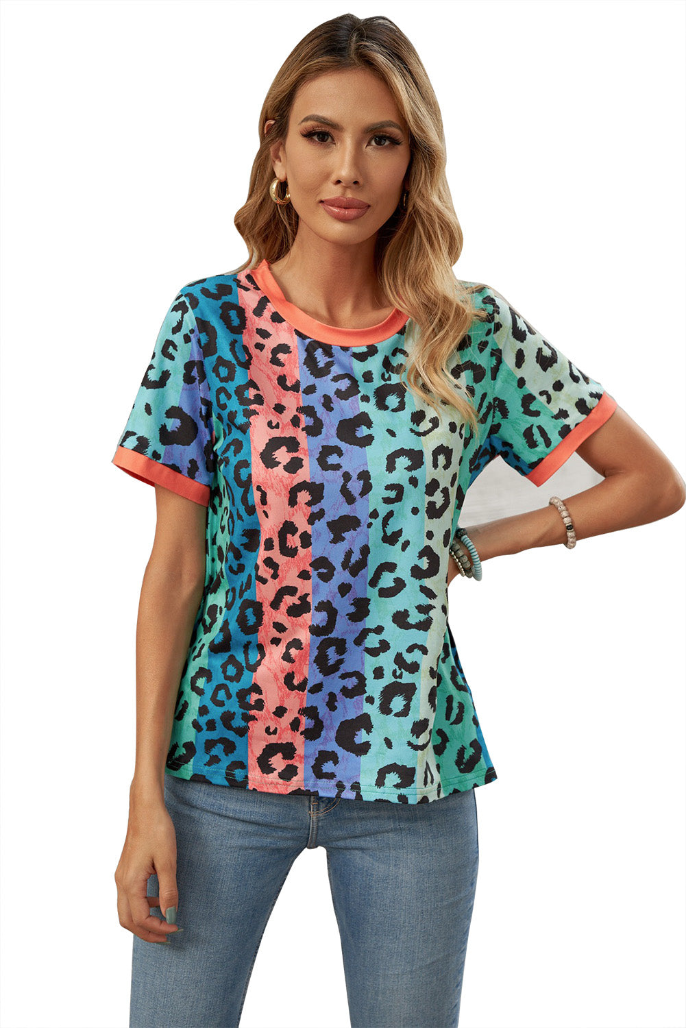 Multicolor Base Leopard T-Shirt