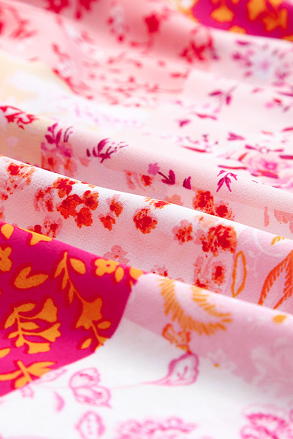 Multicolor Boho Geometric Floral Print Sleeveless Maxi Dress