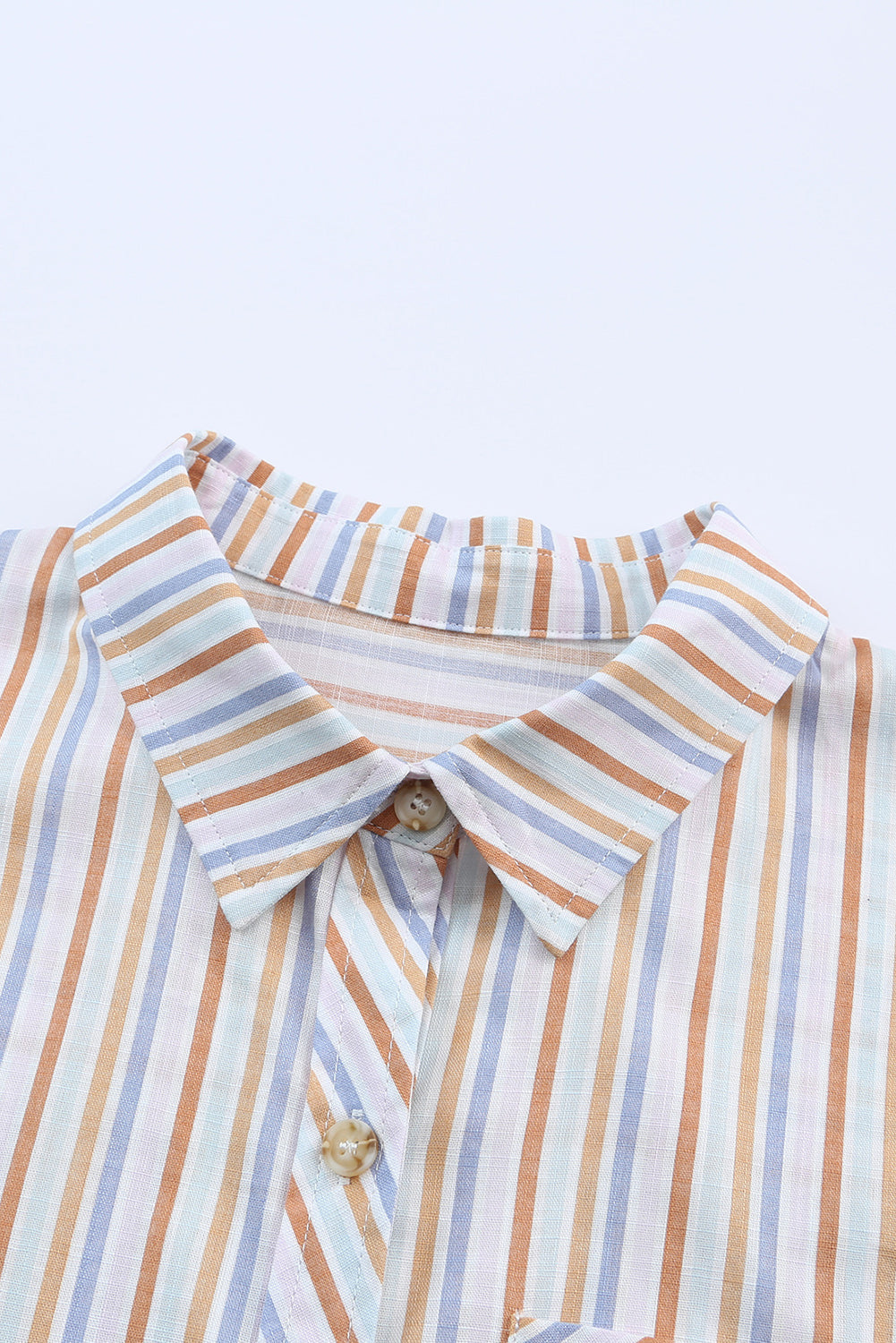 Multicolor Short Sleeve Button up Shirt
