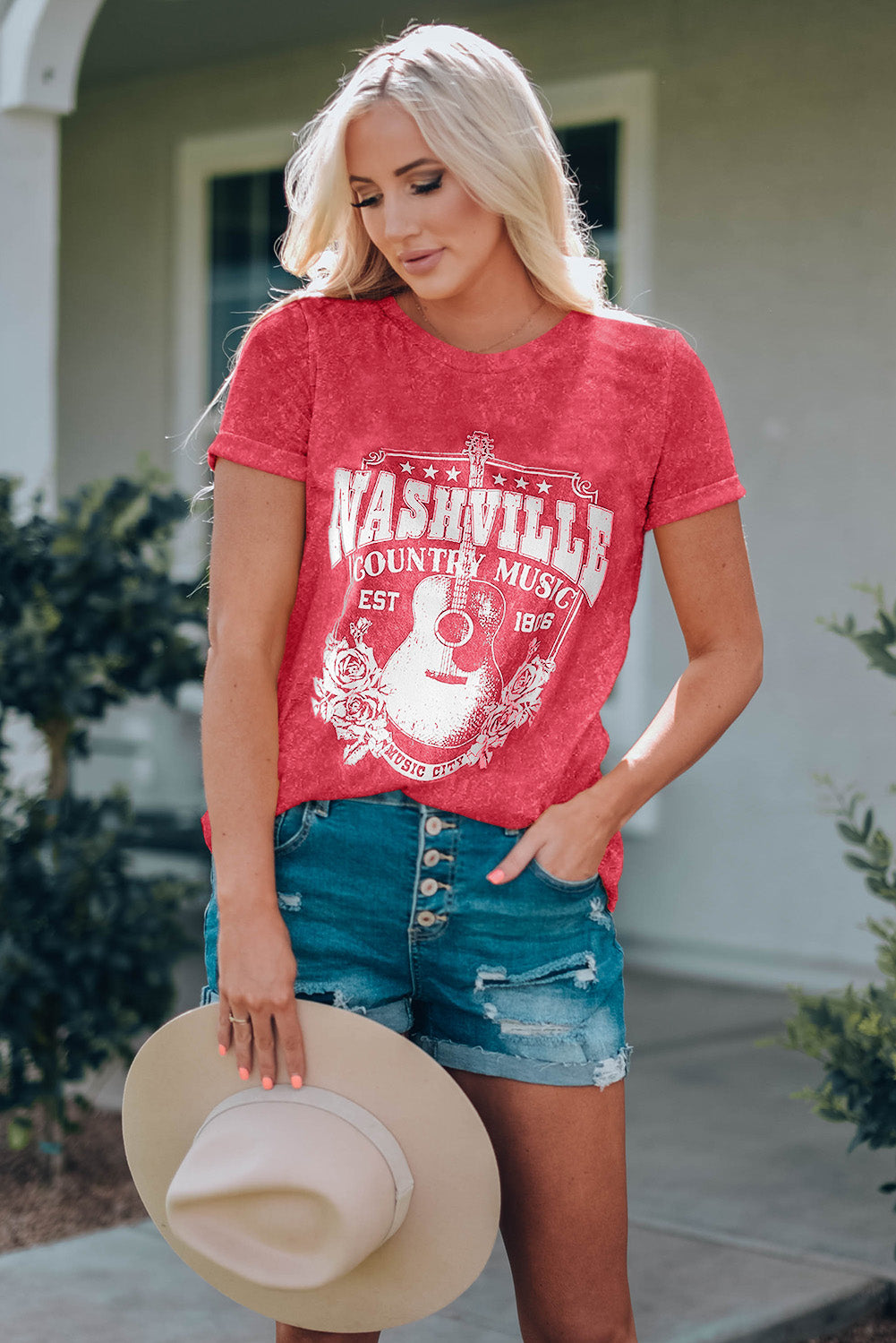 Nashville Music City Graphic Mineral Washed Tee