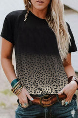 Ombre Leopard Print T-shirt