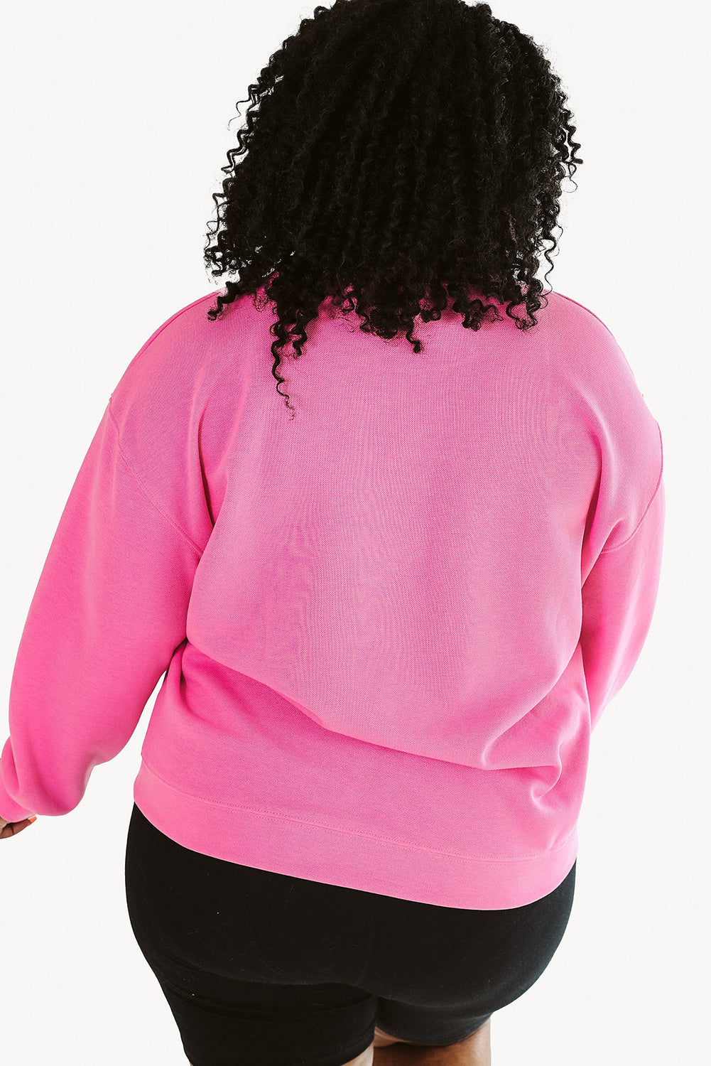 Pink May Contain Wine Crew Neck Plus Size Sweatshirt
