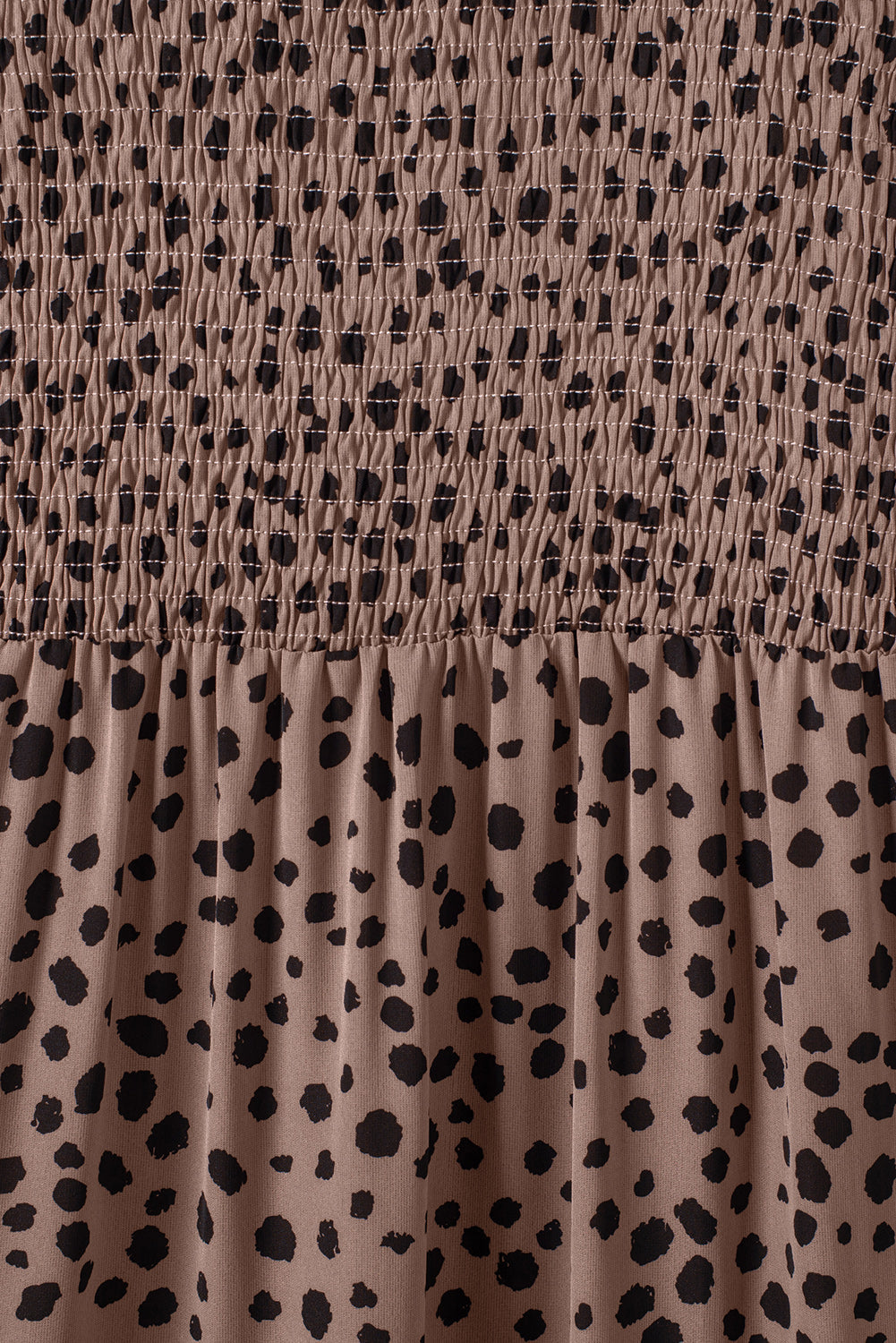 Pink Plus Size Leopard Print Smocked Tiered Dress