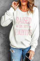 Raised On 90'S Country Print Pullover Sweatshirt