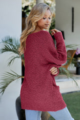 Red Winter Break Knit Tunic Sweater