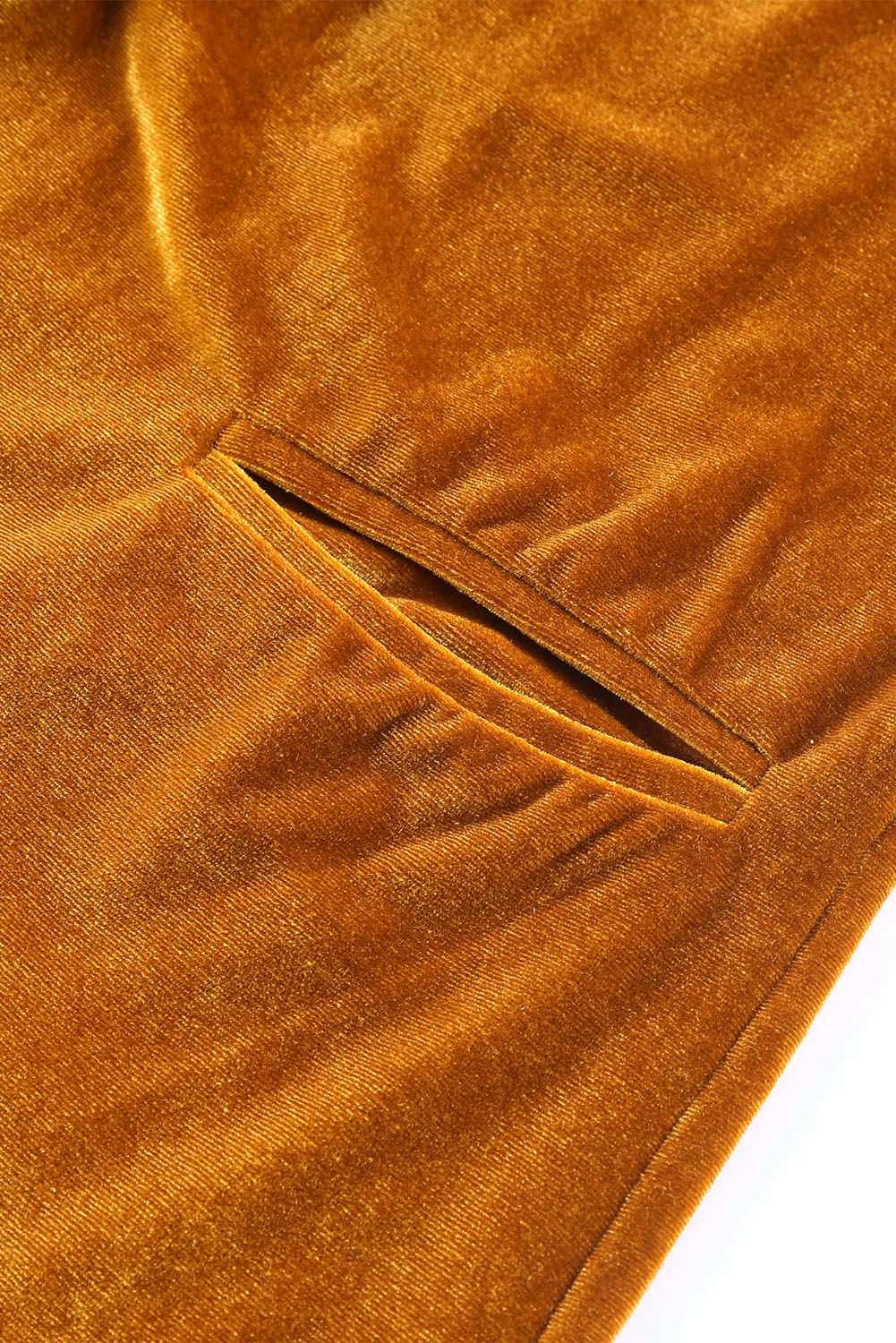 Retro Velvet Long Sleeve Pocket Coat