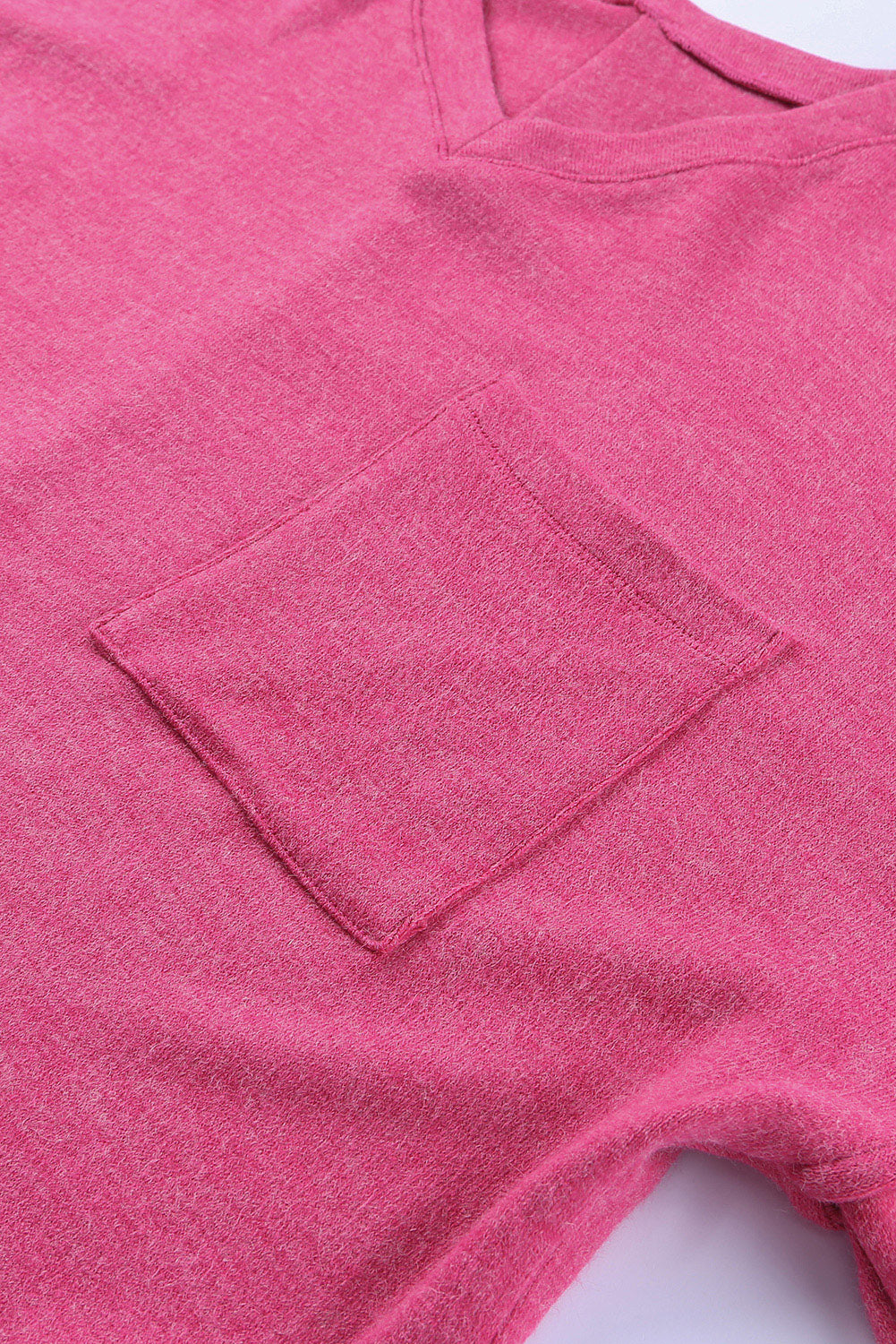 Rose Plus Size Chest Pocket Drop Shoulder Top