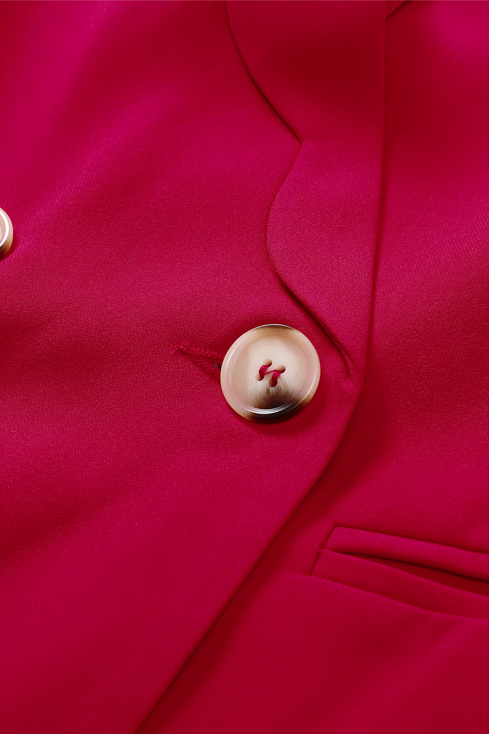 Rose Wavy Collar Single Button Blazer