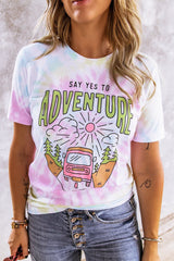 Say Yes To Adventure Tie-Dye Print Tee