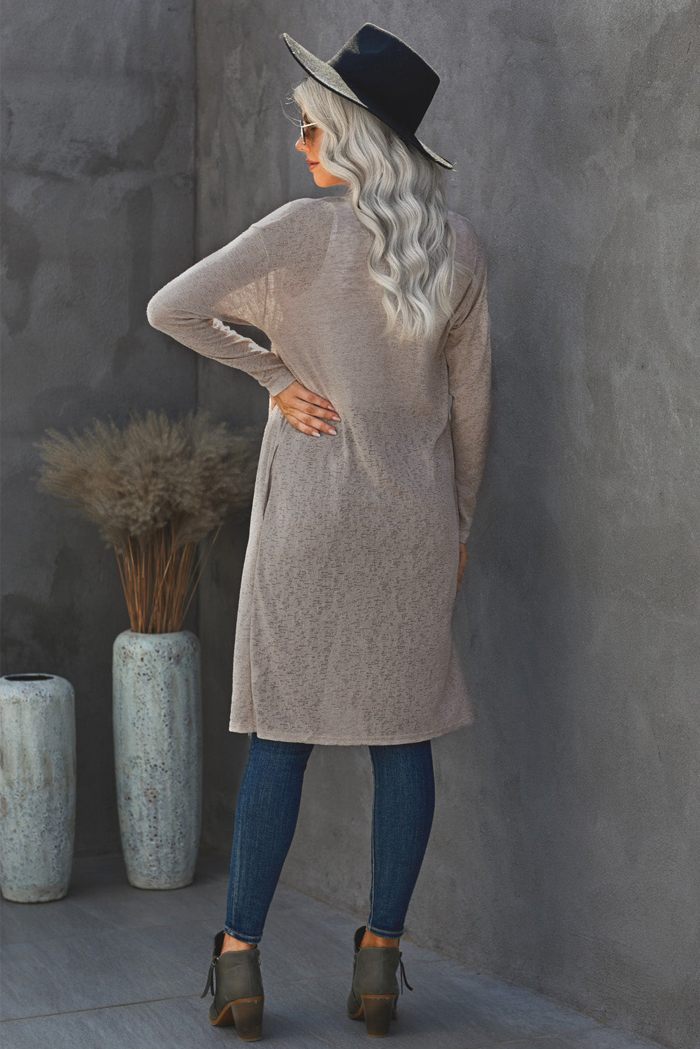 Slouchy Pocketed Knit Longline Cardigan