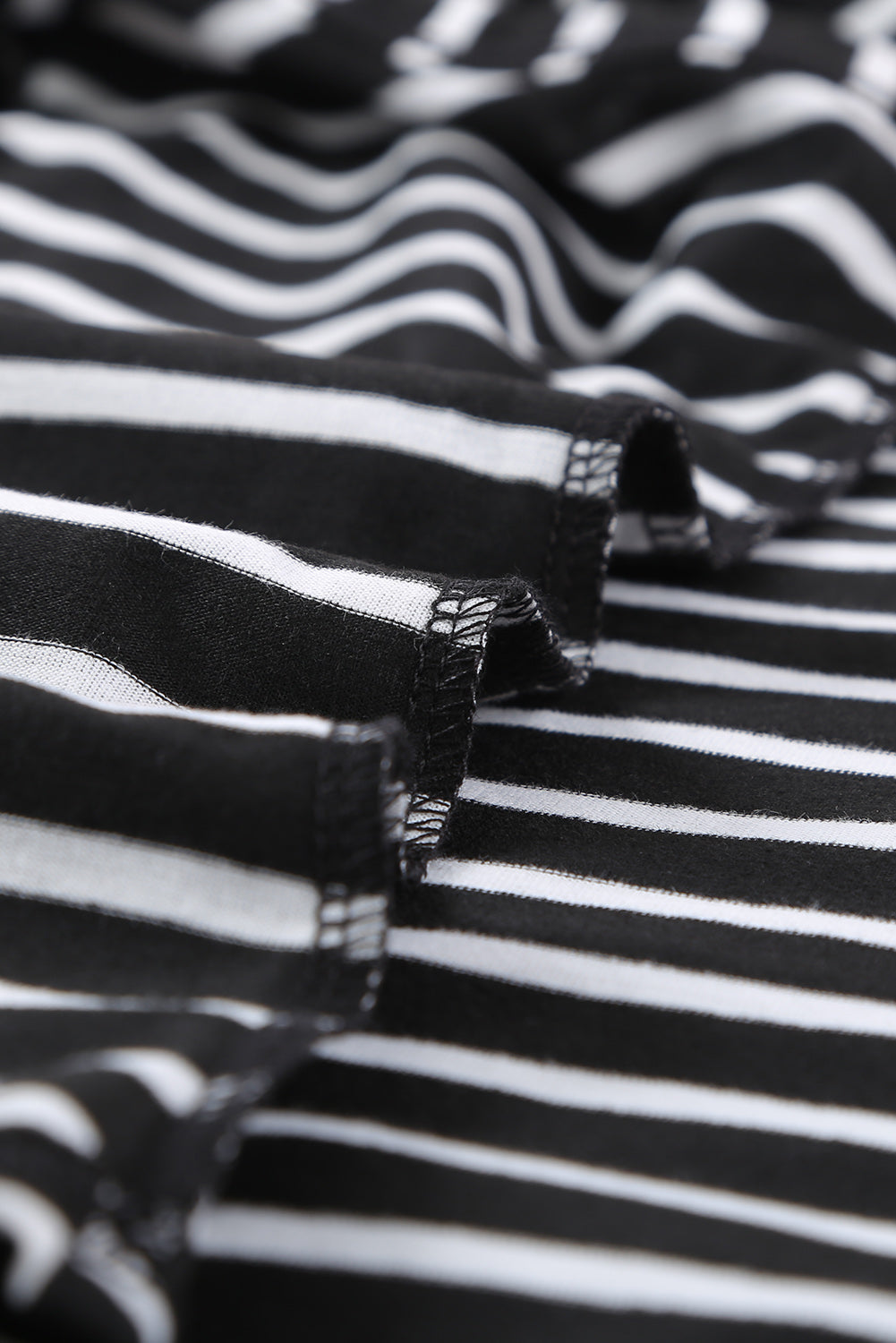 Stripe Print V Neck Buttoned Tie Knot Tank