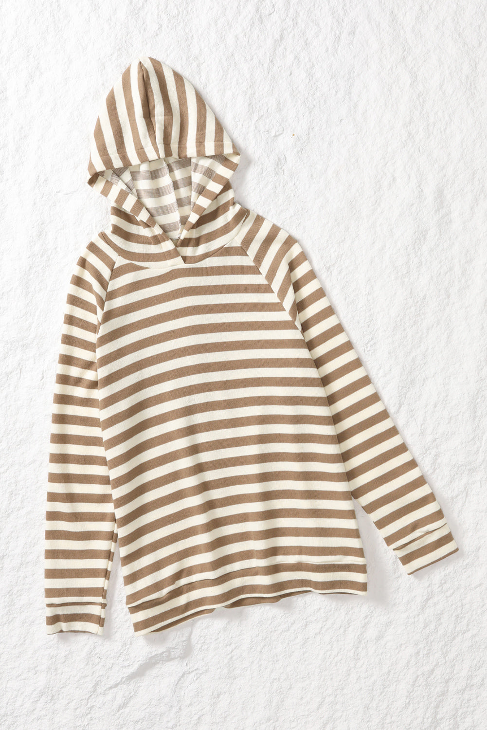 Striped Loose Pullover Hooded Sweatshirt