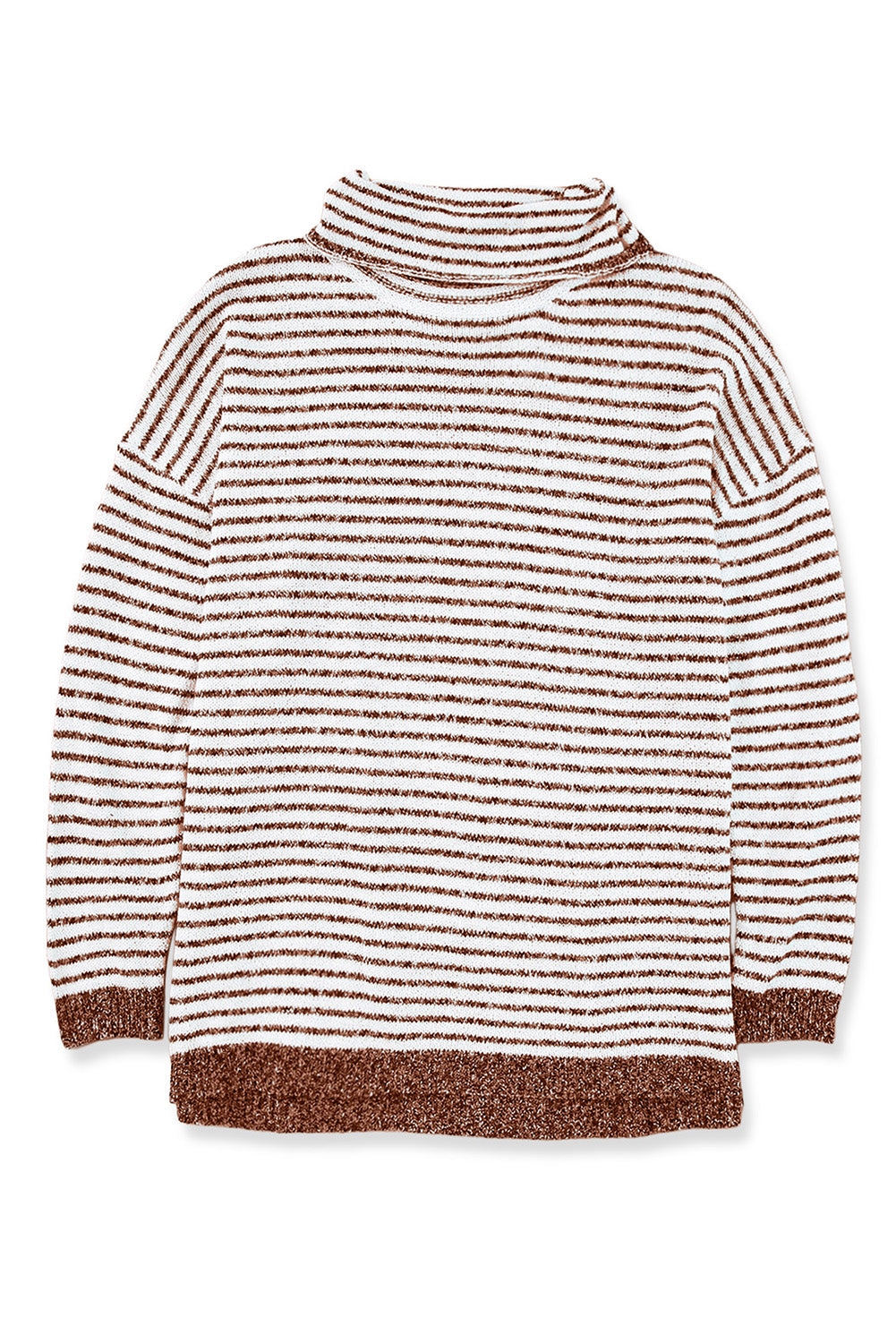 Striped Turtleneck Loose Sweater