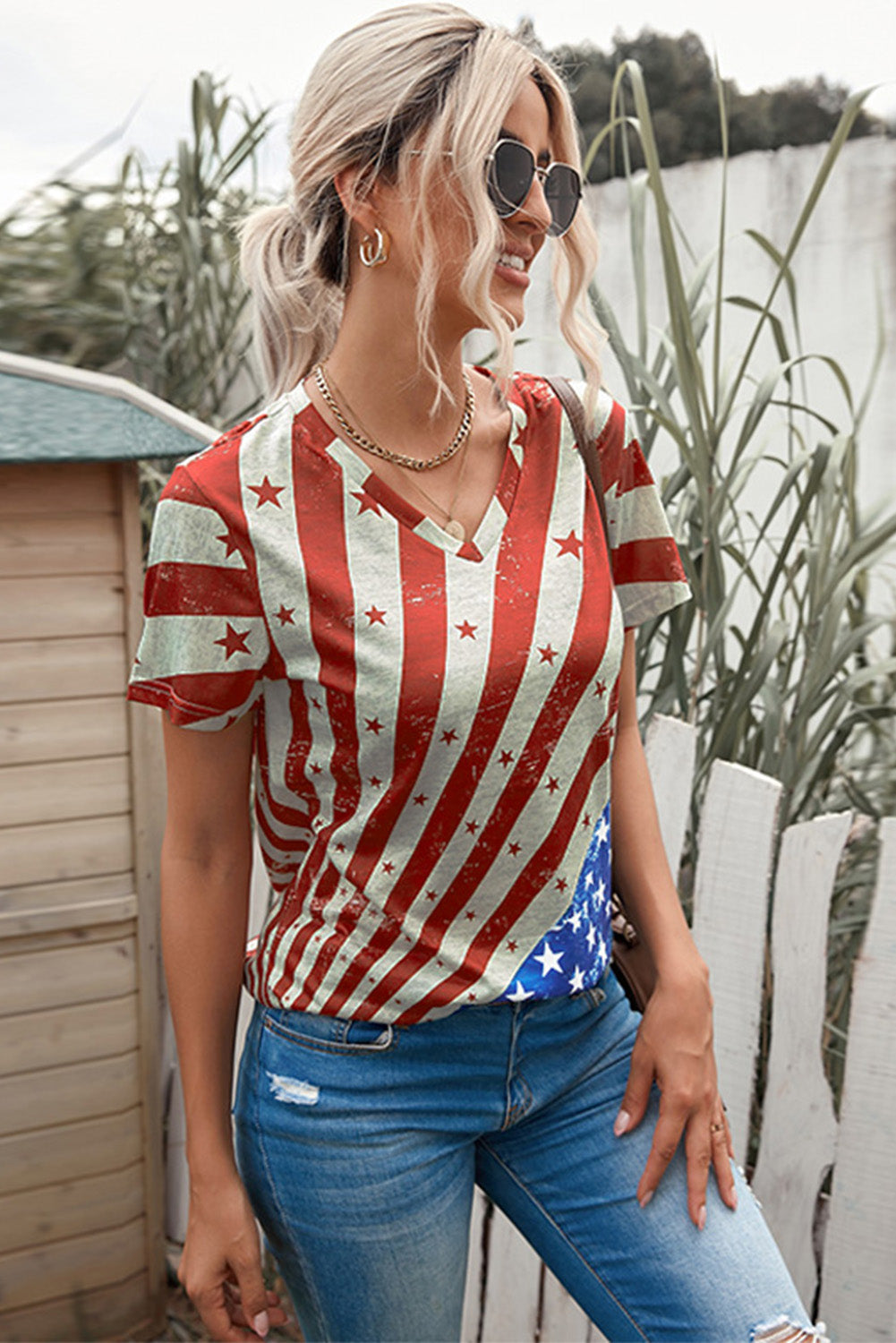 Stripes And Stars National Day Tee
