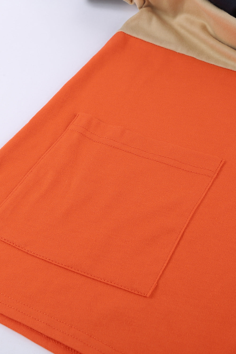 Triple Colorblock Splicing Short Sleeve Mini Dress With Pockets