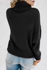 Turtleneck Balloon Long Sleeve Pullover Sweater