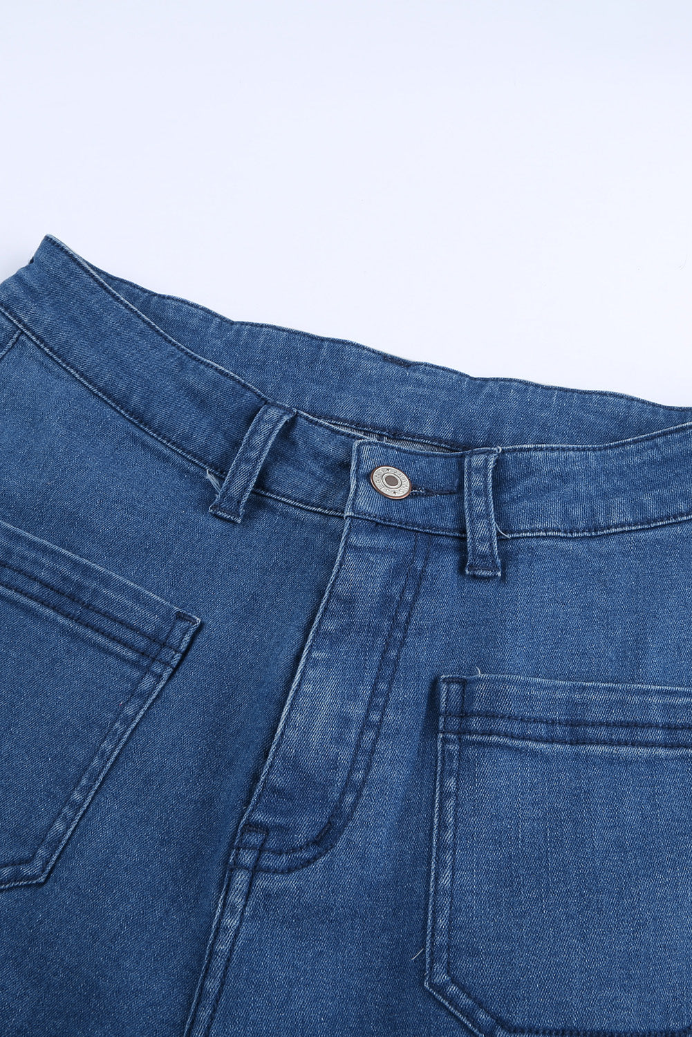 Vintage Casual Pocket Flared Jeans