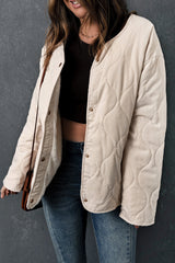 White Buttoned Double-Sided Coat