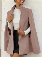 Women's Coats Fashion Sleeveless Shawl Woolen Coat